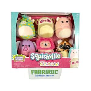 NEW! Squishmallows Squishville Safari Squad 6-Pack – 2" Mini Plush Figures !!!